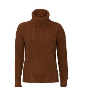 Lauren Ralph Lauren Brown Waffle Knit Turtleneck